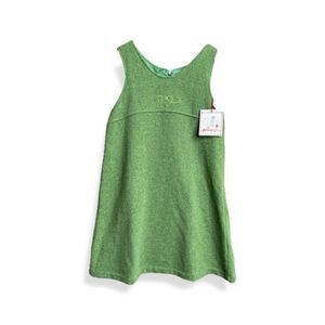 Floriane Dress girls 8 sleeveless wool Green